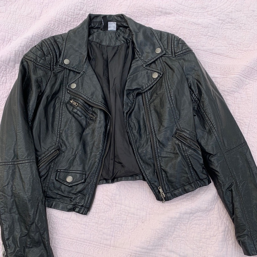 Faux Leather Motorcycle Jacket!